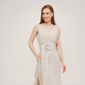 Linen Dress, Linen Dress With Pockets, Linen Dresses for Women, Summer Linen Dress