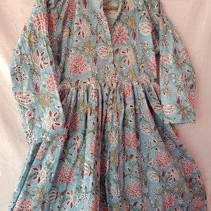 Summer Dress,Pocket Dress,Gift For Her, Indian Cotton Dress,Long Dress,Dress For Women,Block Print Dress,Cotton Dress